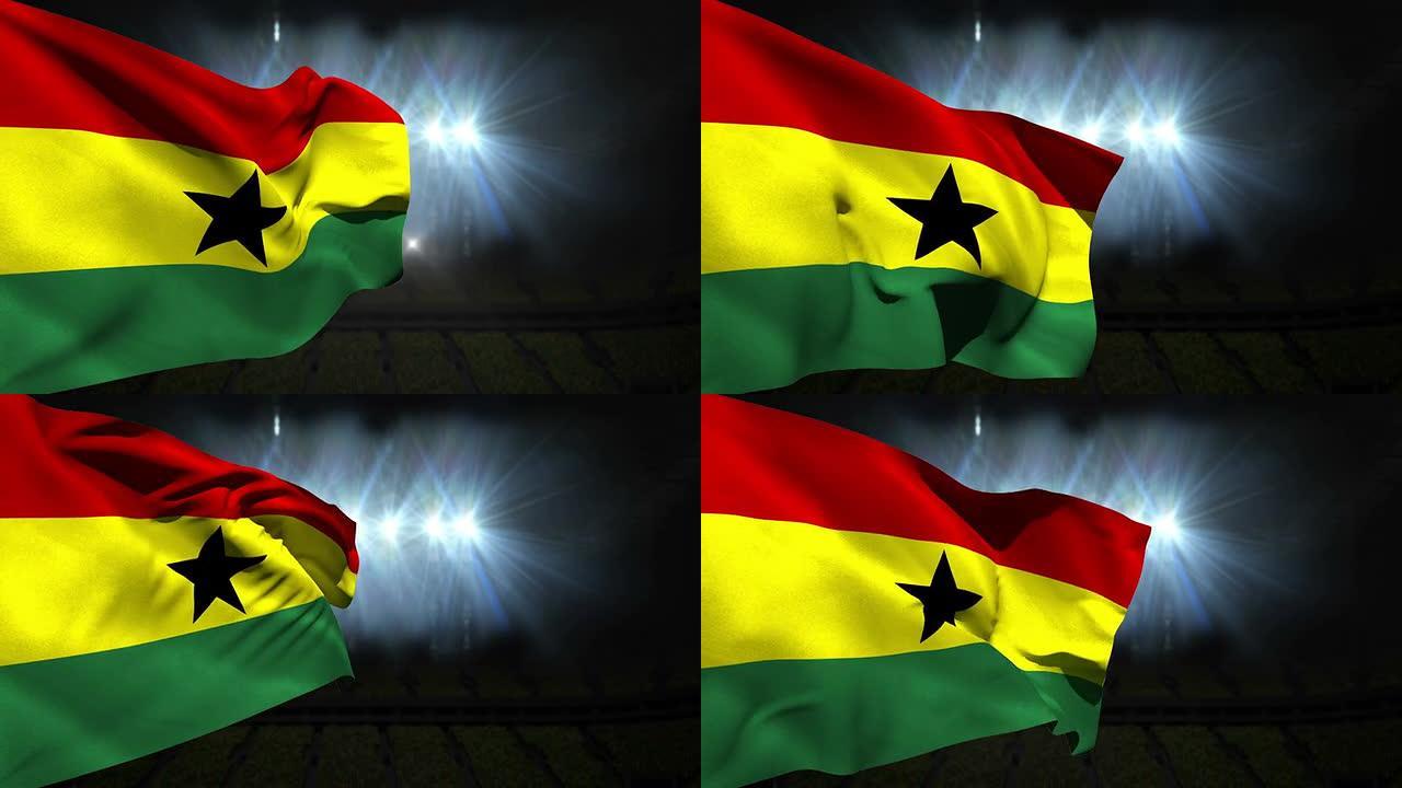 大加纳国旗挥舞