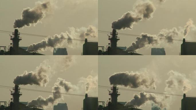 空气污染大气污染温室效应实拍