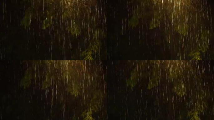 用高速相机拍摄大雨的4k镜头