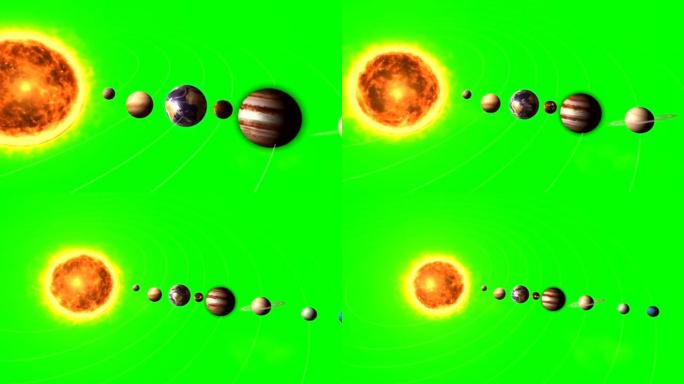 带有太阳和行星的太阳系