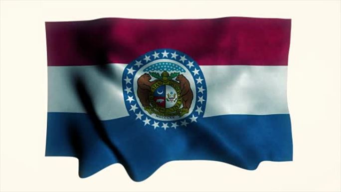 挥舞着美国密苏里州的旗帜