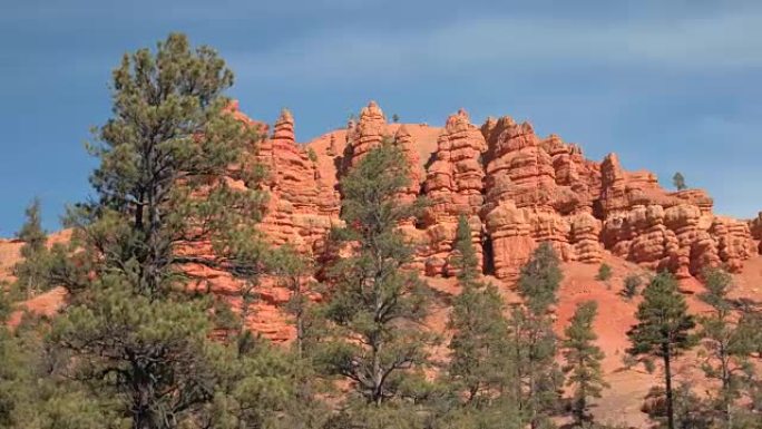 特写: 布莱斯峡谷国家公园令人惊叹的红岩hoodoo地层