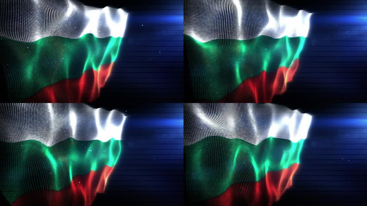 保加利亚国旗-背景循环（全高清）