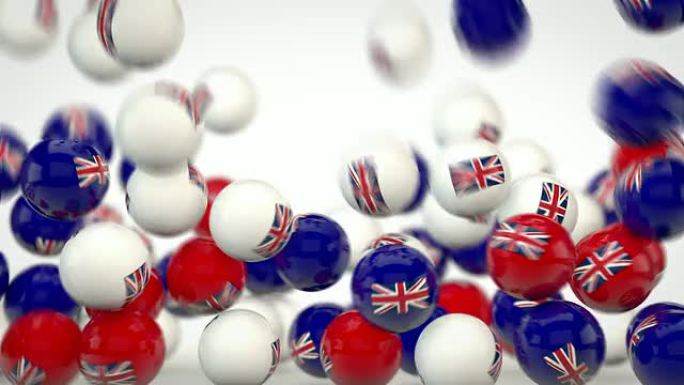 趣味光泽球动画-英国国旗（全高清）