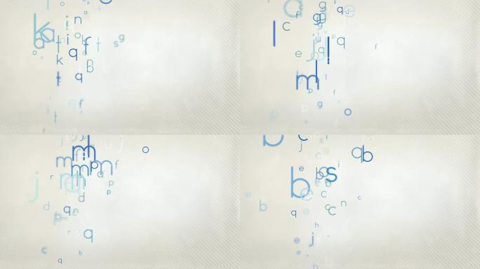 彩色字母背景循环-淡蓝色HD