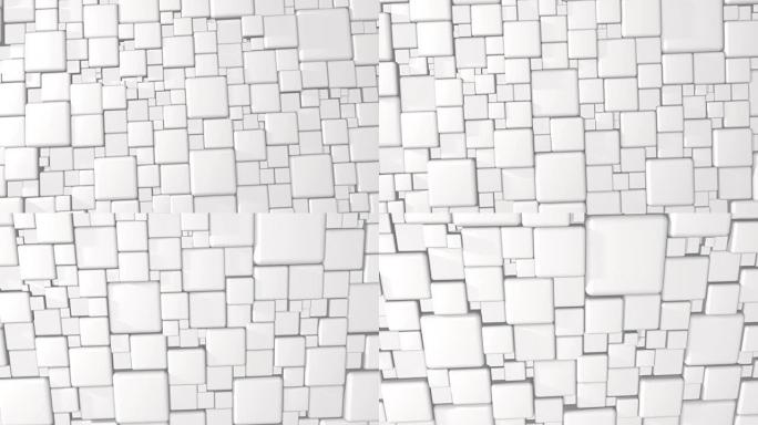4k白色抽象立方体3d背景