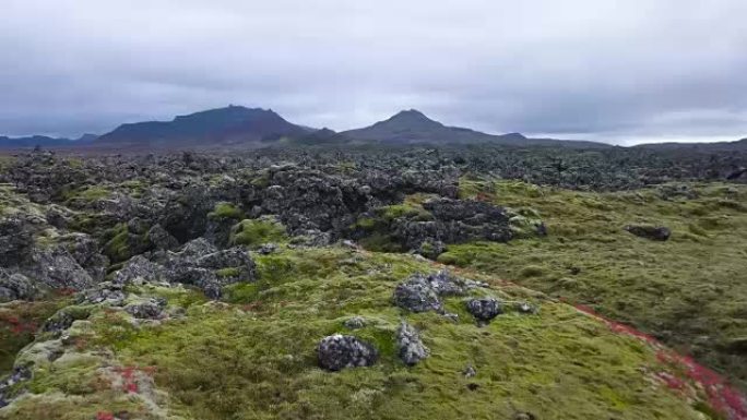 冰岛的火山景观