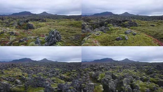 冰岛的火山景观