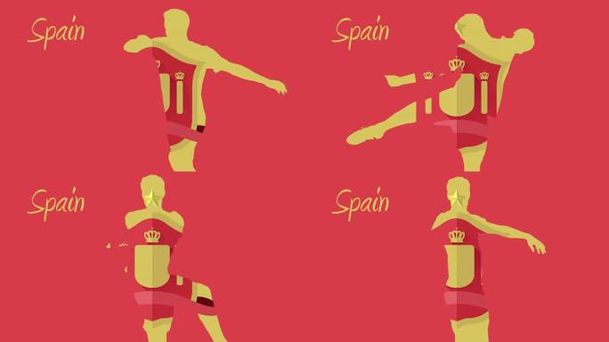 西班牙世界杯2014动画与球员