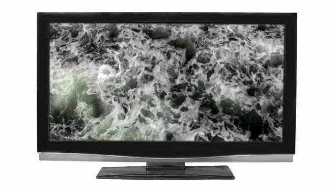 论电视电视机海洋波浪