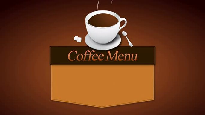 咖啡菜单板动画