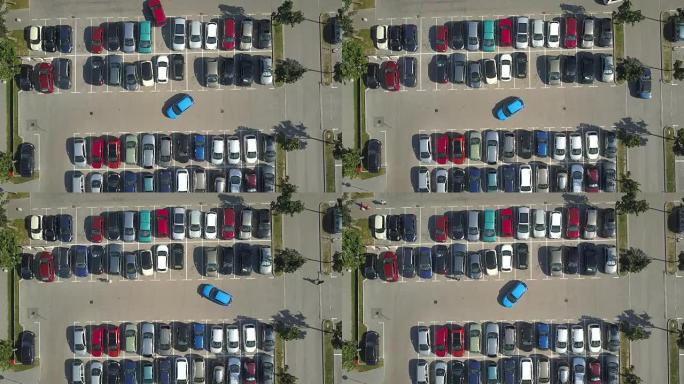 空中延时: 坏司机不能把车停在停车场的停车位