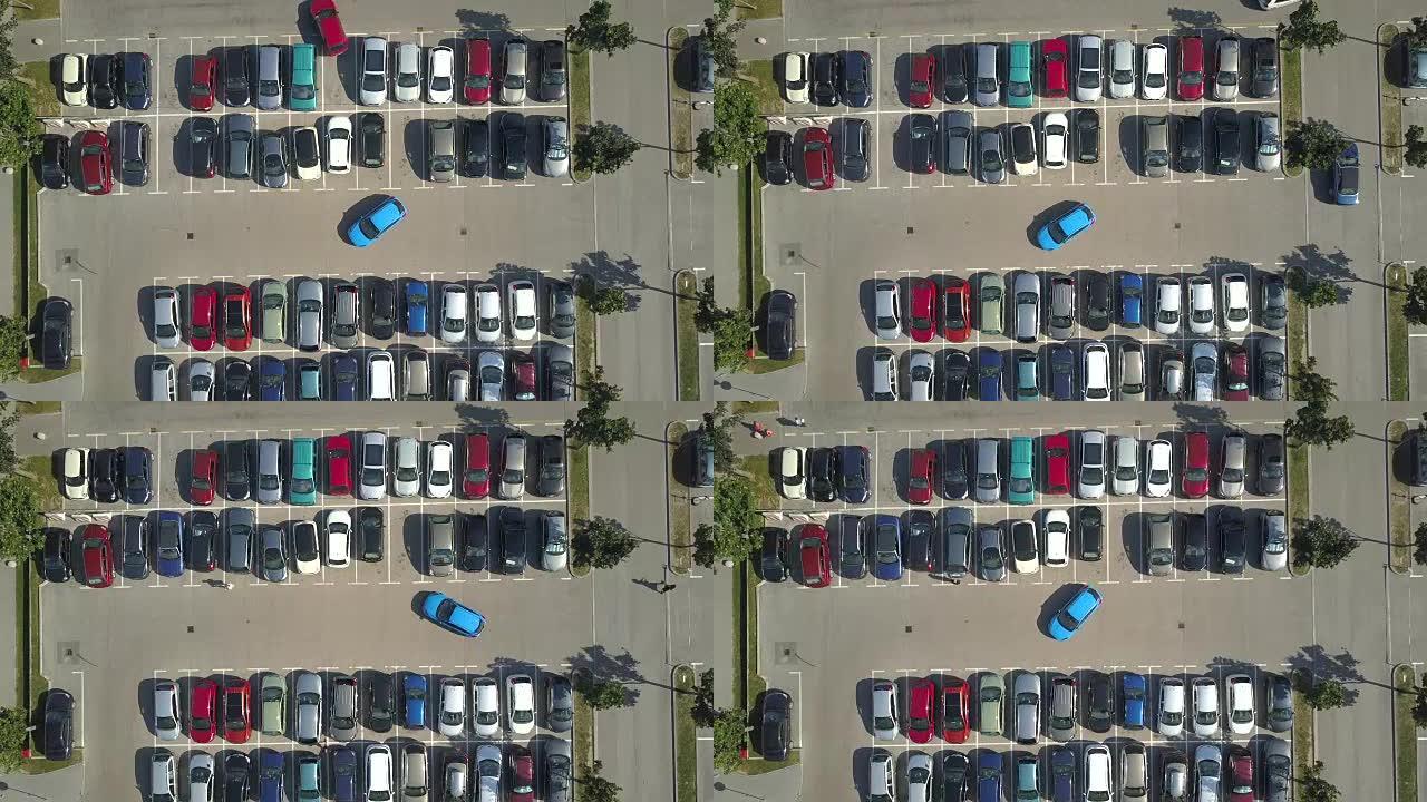 空中延时: 坏司机不能把车停在停车场的停车位