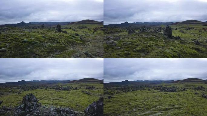 冰岛的火山景观