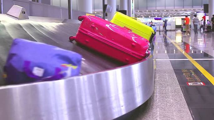 高清:行李带。行李带飞机场