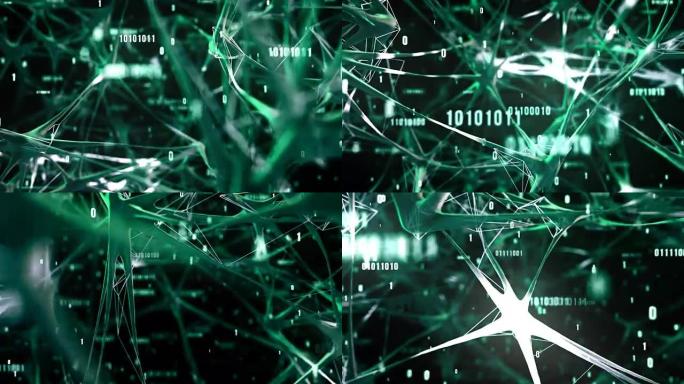 高度详细的神经网络/人工智能 (绿色)-循环