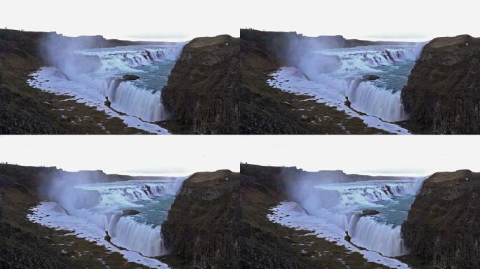 延时: Gulfoss金色瀑布冰岛