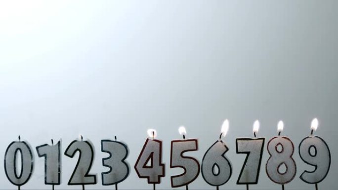 数字蜡烛用复制空间按数字顺序吹出