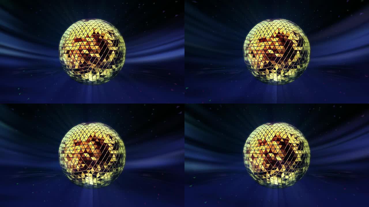 迪斯科舞厅发光球反光球背景素材特效动画