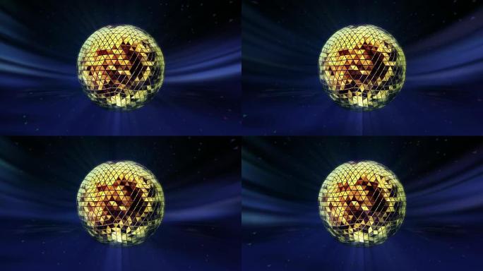 迪斯科舞厅发光球反光球背景素材特效动画