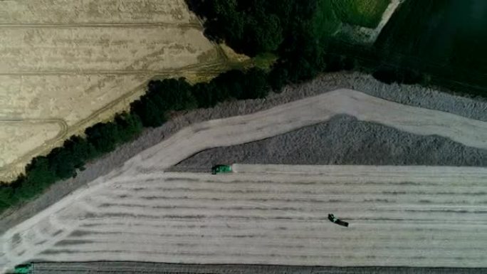 现代拖拉机耕作旱田，为播种准备土地