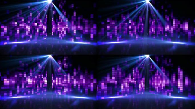 带灯的紫色音乐像素设计