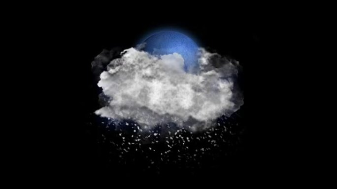 月亮暴风雪，天气预报图标