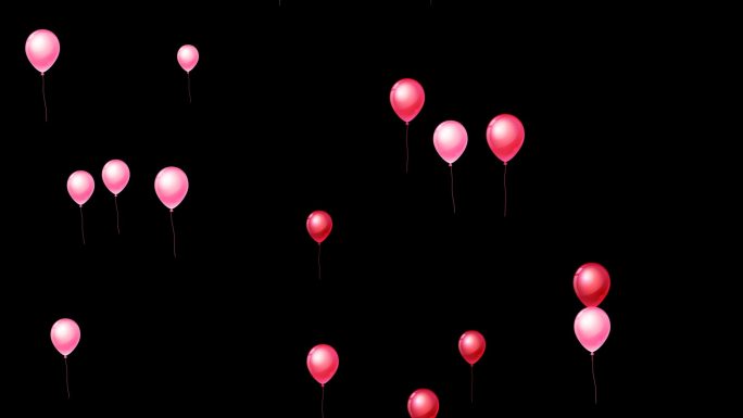 粉色气球上升节日气球浪漫气球
