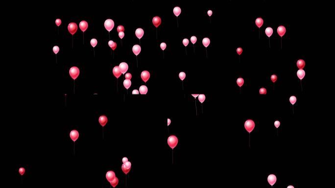 粉色气球上升节日气球浪漫气球