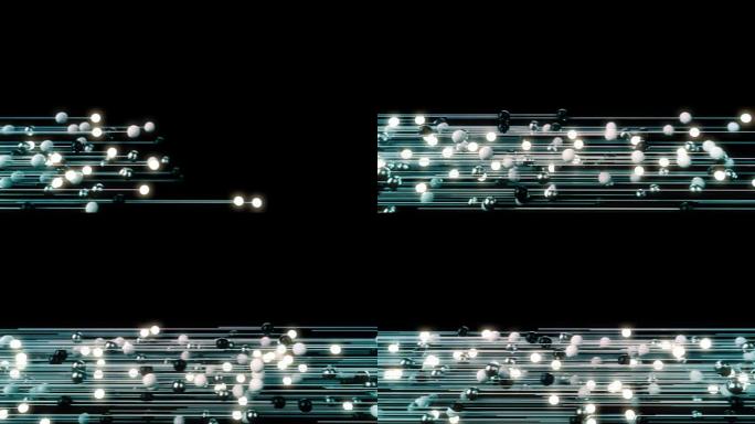 连接光球的抽象动画。