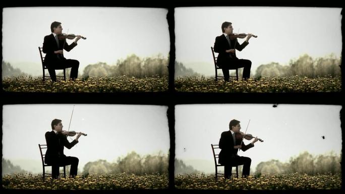 高清: 在大自然中演奏小提琴