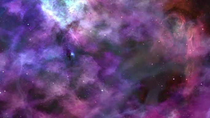 梦幻般的蓝紫色太空星云背景