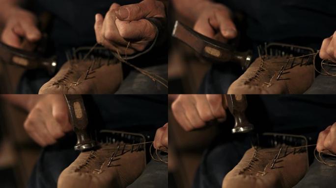 高清超级慢动作: 焊接鞋子