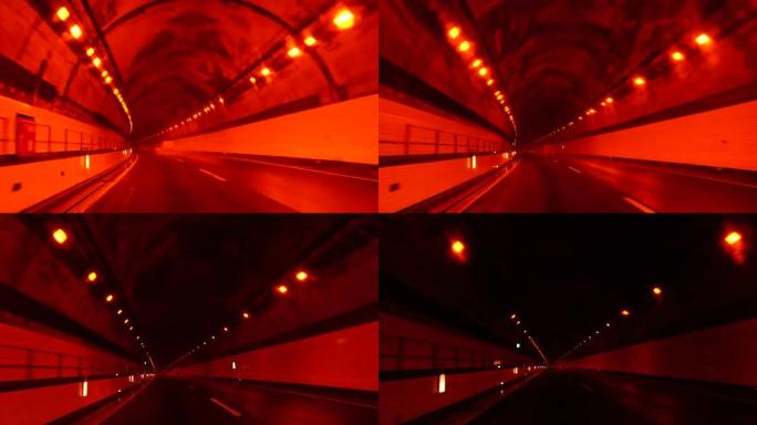 在日本东北地区的隧道中行驶的4k镜头