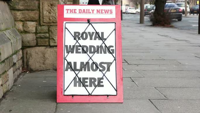 报纸头条——皇室婚礼即将来临