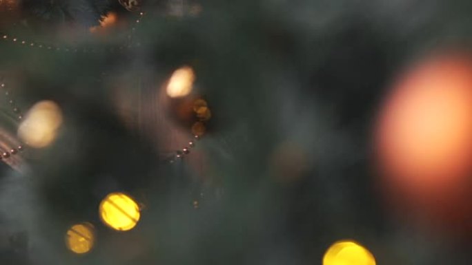水晶树与灯光背景
