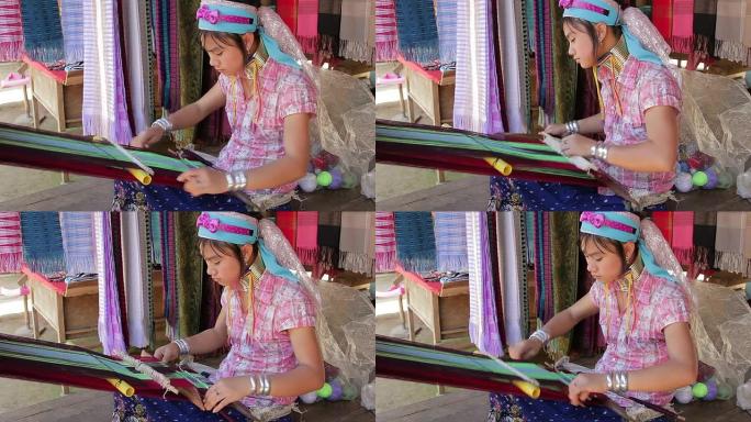 妇女编织的长颈卡丁车。