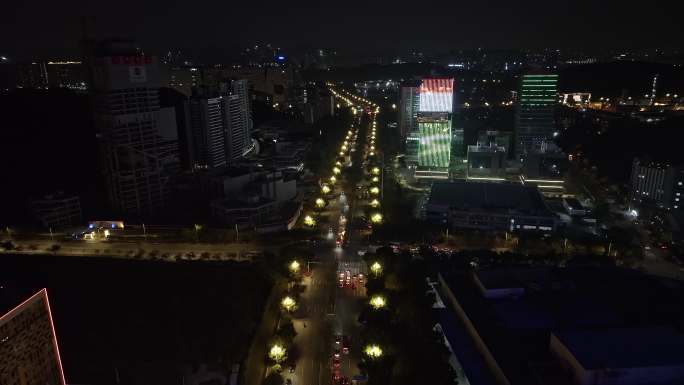 广州市黄埔区萝岗大壮国际广场夜景航拍04