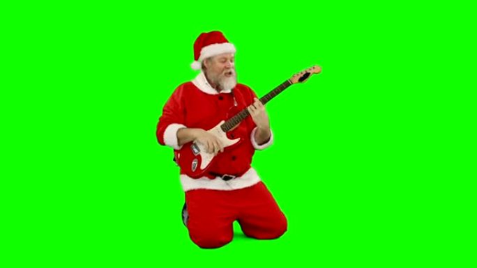 圣诞老人唱歌弹吉他