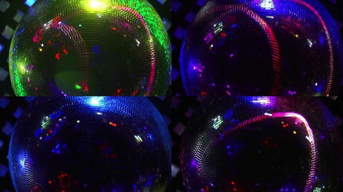 高清旋转迪斯科球特写（可循环）