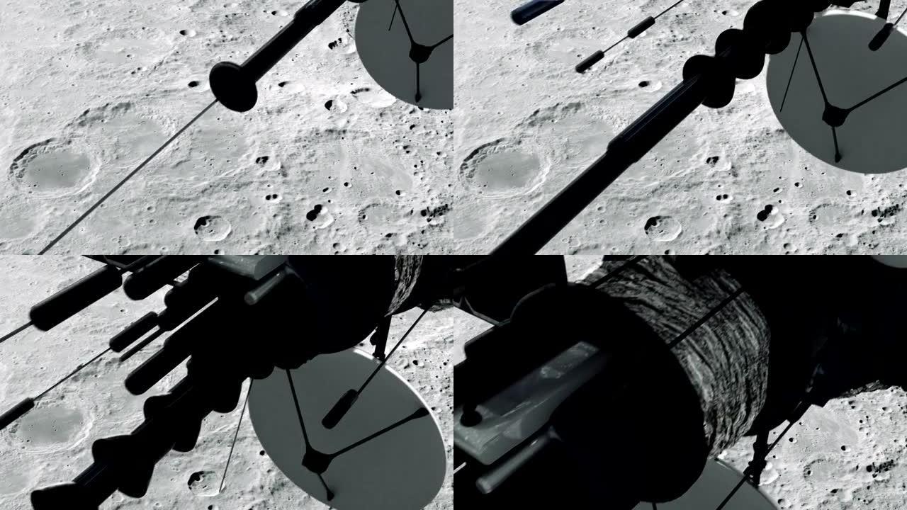 空间研究。卫星在月球附近运行