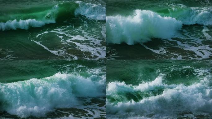 海浪、高潮惊涛骇浪大海水海浪花翻滚