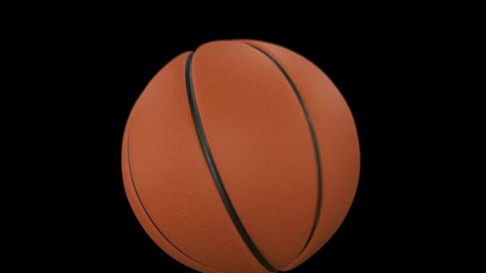 一套2个视频。漂亮的篮球用耀斑在黑色上慢动作击中相机。飞球的篮球3d动画。4k超高清3840x216