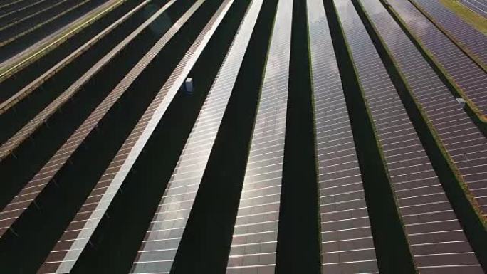 太阳能农场的太阳能电池