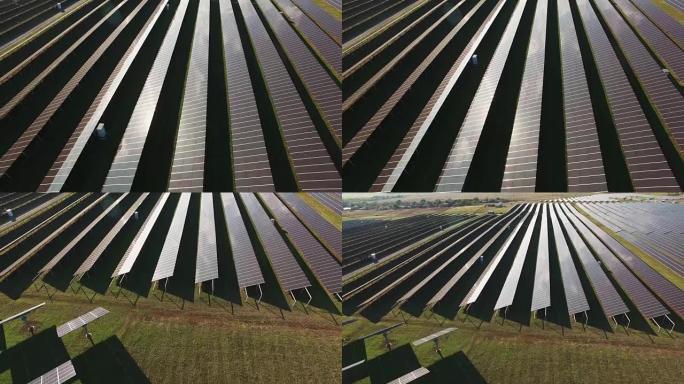 太阳能农场的太阳能电池