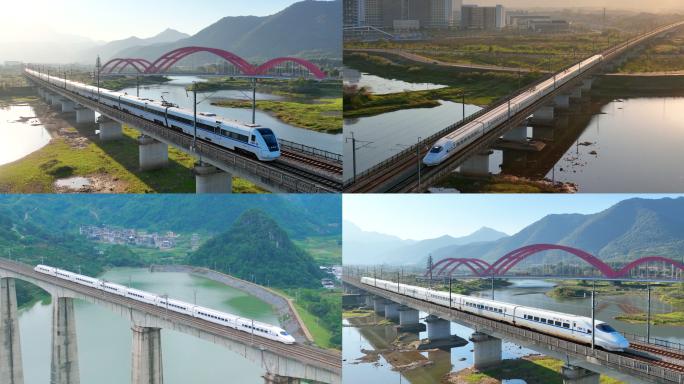 中国高铁动车和谐号复兴号