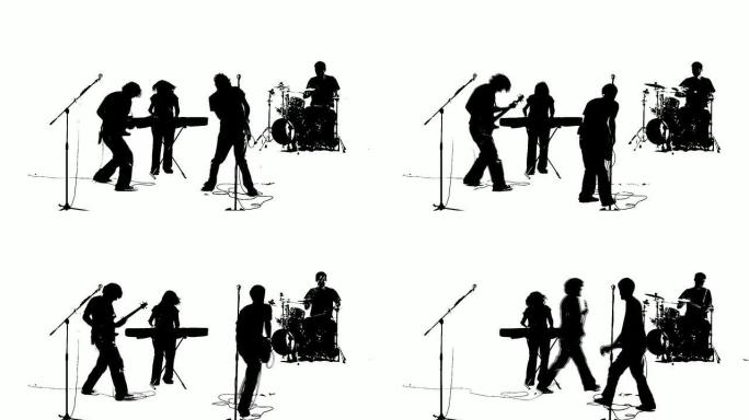 Grunge摇滚乐队剪影HD