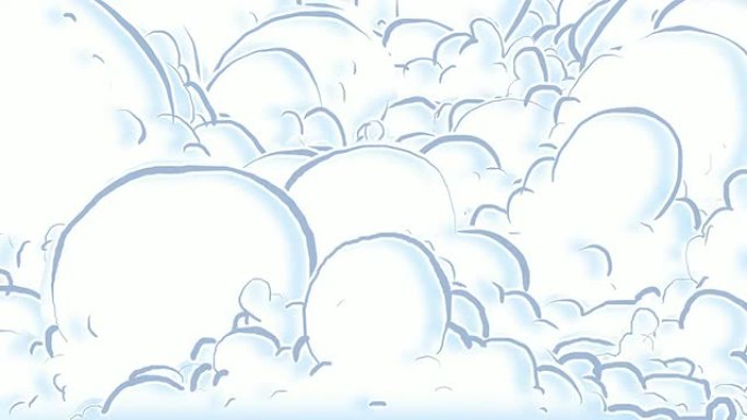 卡通云朵部分露出绿屏