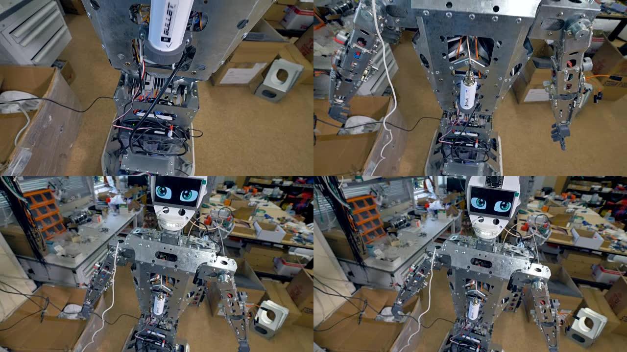 工程师实验室里的机器人。4 k。