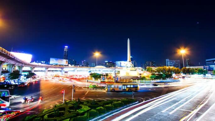 延时超延时平移：夜景灯火车流金融中心城市